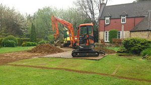 Top soil reinstatement over drainage and new soakaway