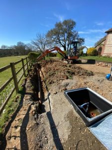 Off-mains drainage installation Haslemere