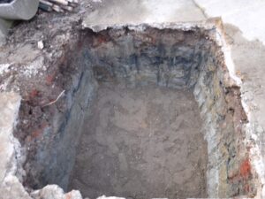 Grease trap installation for a refitted commercial catering unit