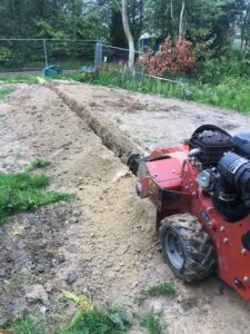 Cable laying on site
