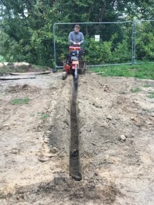 Cable laying on site with our own ditch witch