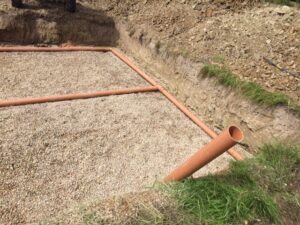 Sub Surface Drainage Field Under Construction