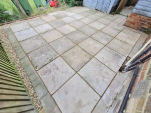 Patio and short steps replaced